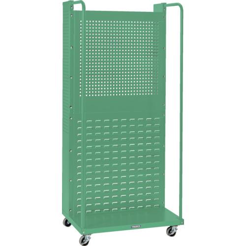 TRUSCO ( トラスコ中山 ) 移動式パネルコンテナラック(上部パンチングパネル)ヤンググリーン ( VTLW-TP1800W-YG )