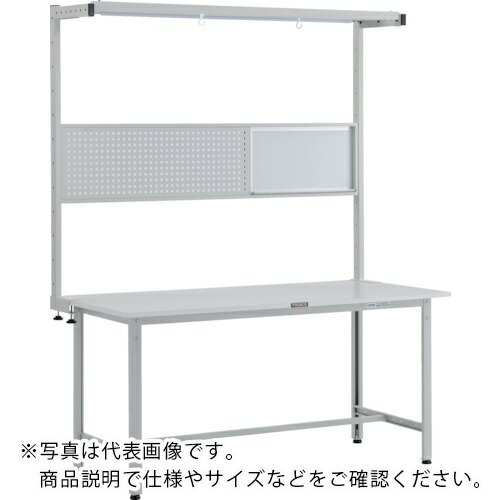 TRUSCO ( トラスコ中山 ) 軽荷重作業台(300kg)AE型 1500X900XH1948(全高) ツールハンガーフルセット付 ホワイト色 ( RAE-1509THFS W ) 【メーカー取寄】