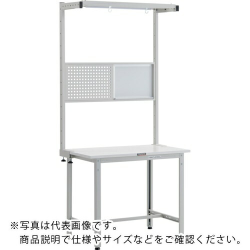 TRUSCO ( トラスコ中山 ) 軽荷重作業台(300kg)AE型 900X750XH1948(全高) ツールハンガーフルセット付 ホワイト色 ( AE-0975THFS W ) 【メーカー取寄】
