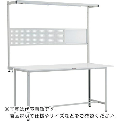 TRUSCO ( トラスコ中山 ) 軽荷重立作業台(300kg)HAE型 1800X600XH2108(全高) ツールハンガーフルセット付 ホワイト色 ( HAE-1860THFS W ) 【メーカー取寄】