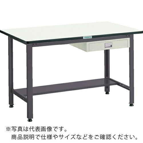 TRUSCO ( トラスコ中山 ) 中荷重作業台(500kg)AEW型 1800X900XH740 薄型1段引出付 ダークグレー色 ( AEWP-1890UDC1 (ﾀﾞｯﾌﾟﾃﾝﾊﾞﾝ) ) 【メーカー取寄】 46,801円
