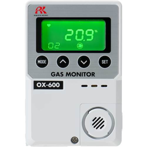 理研 ( 理研計器 ) 簡易定置型酸素濃度計 OX-600(0-25vol%)リモートセンサー(5m)AC100V仕様(トレーサビリティ証明書付) ( OX600-05C 00 X2000 ) 【メーカー取寄】