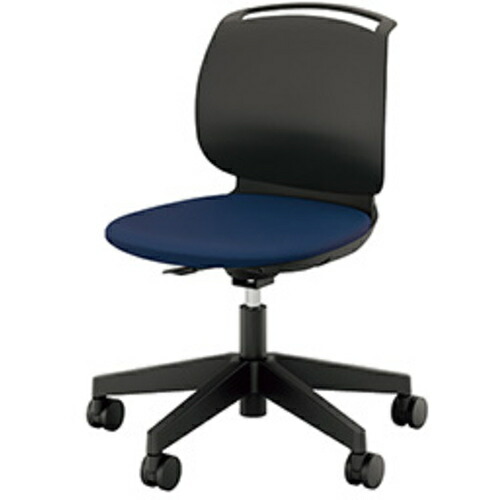 ＮＡＩＫＩ　ミーティングチェアー（肘無）　Ｅ４８０型　ルント　ｒｕｎｔｏ E484F-B1-IBL ( E484FB1IBL ) （株）ナイキ