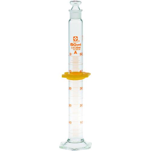 SIBATA ( 柴田科学 ) 有栓メスシリンダー スーパーグレード 50mL バンパー付 ( 023550-50 )