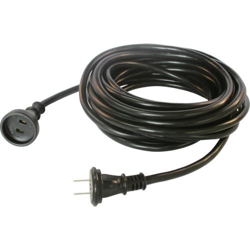 正和電工 2芯タイプ防雨型延長コード 10m 黒 ( WP-10BK ) 【10本セット】