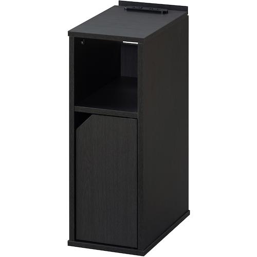IRIS ( アイリスオーヤマ ) 296242 ナイトテーブル扉付き ブラック ( NTB-180T-B )