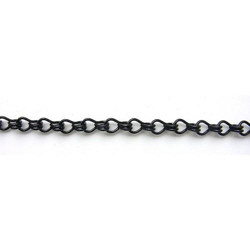 ニッサチェイン 鉄色つや二重 15m巻 黒 ( R-IR20E-BK )