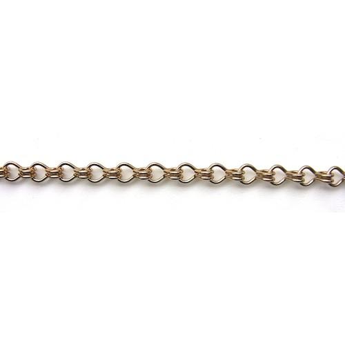 ニッサチェイン 鉄色つや二重 15m巻 金 ( R-IR20E-GD )