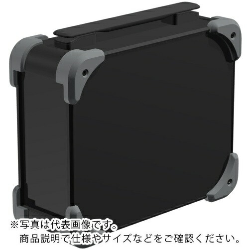 タカチ ( タカチ電機工業 ) コーナーガード付キャリングケース AUGHシリーズ 233.5×368×438mm ブラック/グレー/ブラック ( AUGH222-43-36-BGB )