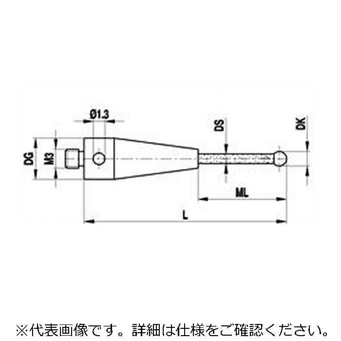 レニショー(RENISHAW) ストレートスタイラスM3 O6mm ルビー球、セラミック軸、長さ 43.5mm、測定長 30.5mm、Zeiss 用 ( A-5004-2741 )