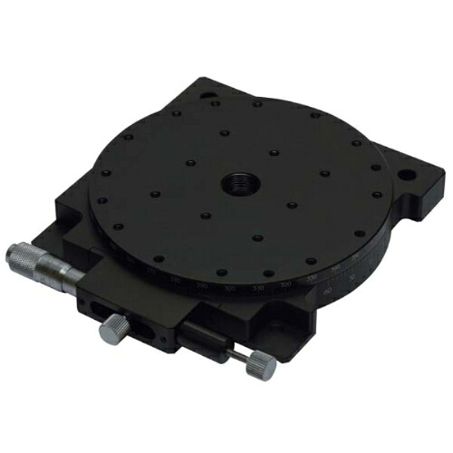 中央精機 微動回転スリムステージ φ125(クロスローラベアリング式)(逆マイクロタイプ) ( RS-147-1R )