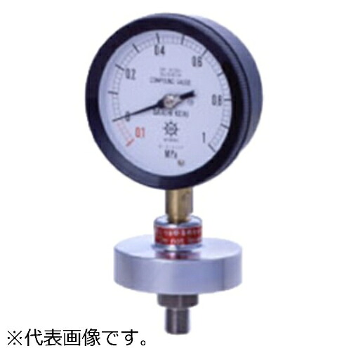 第一計器 隔膜式連成計 ねじ式（ﾀﾞｲﾔﾌﾗﾑSUS316L 封入液 ｼﾘｺﾝ） ( PK-1 AU100 G3/8B 0.6/-0.1MPA S25C SUS304 )