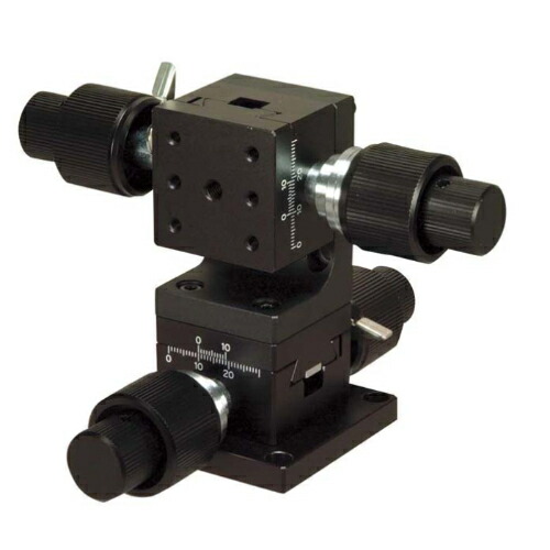 中央精機 DT X・Z軸ステージ 40×40(粗微動両ハンドル) ( LM-412WS )