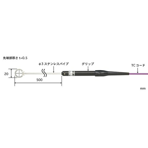 ANRITSU ( 安立表示計器 ) 空気の状態熱度用検出器 AT続きもの ( AT-40E-050-1-TC1-ASP )