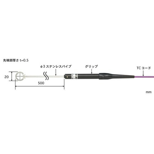 ANRITSU ( 安立表示計器 ) 空気の状態熱度用検出器 AT続きもの ( AT-40K-050-1-TC1-ASP )