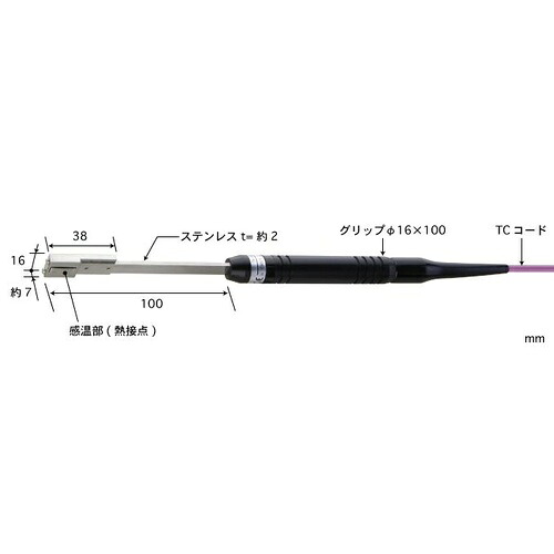 ANRITSU ( 安立計器 ) 薄形・細溝用温度センサ THシリーズ ( TH-14E-010-1-TC1-ASP )