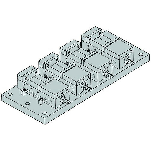ナベヤ MC精密マシンバイス 多連バイス ( LT150MC-4 )