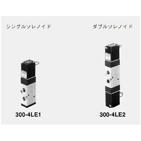 電磁弁300シリーズ 内部パイロット形 ( 300-4LE1-SR-T DC24V ) (株)コガネイ ( 3FE47 )