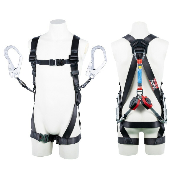 藤井電工 墜ちる取り締まり用物の具フルハーネス型幽客yd付 ( TH-504-2CR93SV-OT-DG-M-2R23-BX )