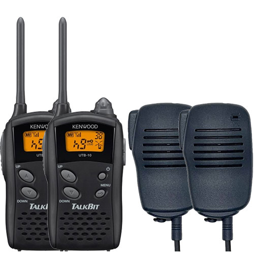 UTB-10 2台SET KENWOOD ケンウッド はたご屋カム 一種独特小ワット数トランシーバー 御喋りビット おまけ付 (金棒引きマイクロホン:EPS-10K)※デミトス続きもの他とメール交換能力のある