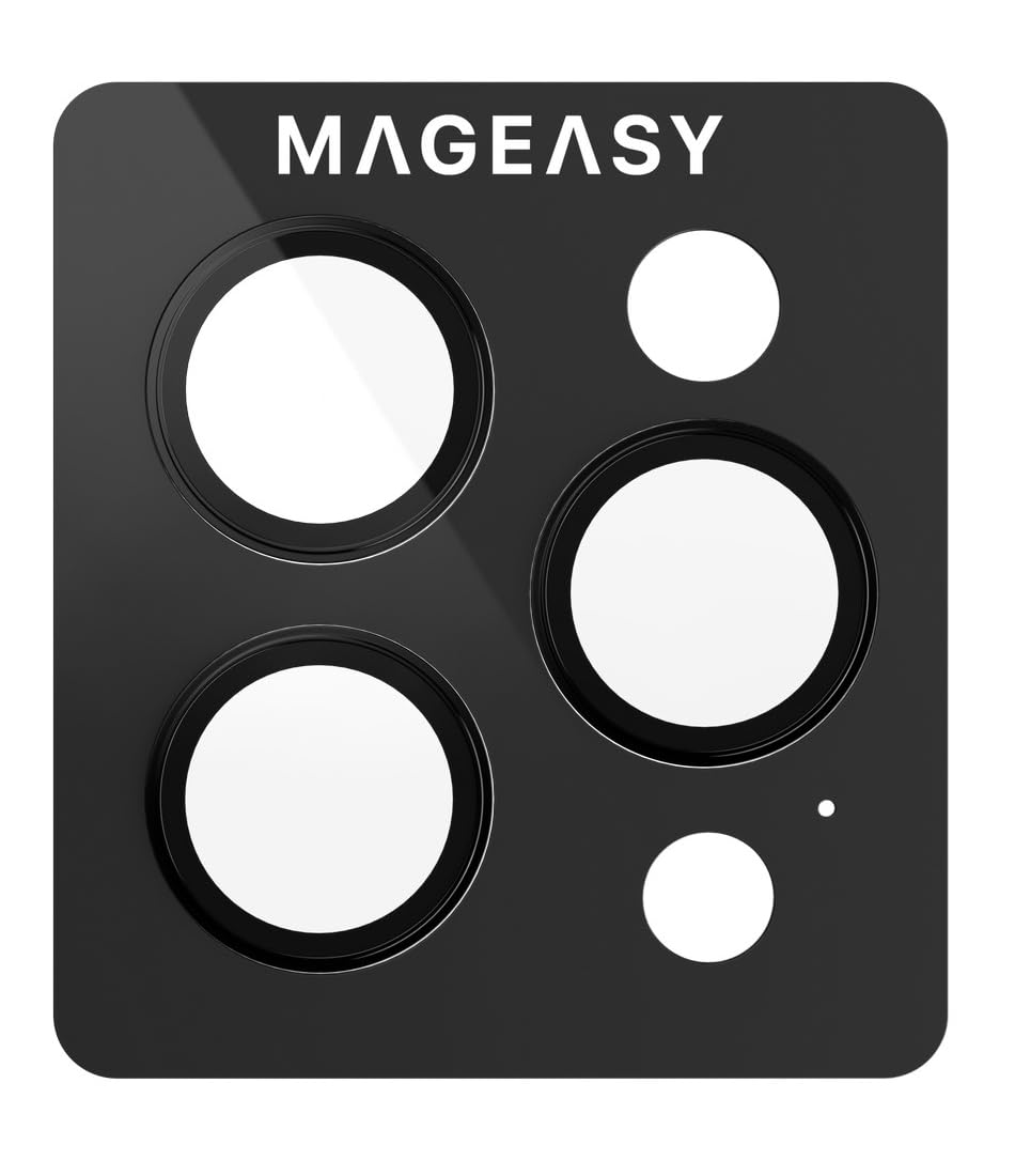 【MagEasy】 iPhone15Pro / iPhone15ProMax 相応う 写真機保護すること写真フィルム 指紋 傷 押しとどめる 写真機保護すること押しかぶせる サファイヤクリスタル 原料品 [ iPhone15 Pro / iPhone15 ProMax (アイフォン15労働者階級 / アイフォン15労働者階級マックス) スマートフォン・携帯電話アクセサリー-ケース・カバー