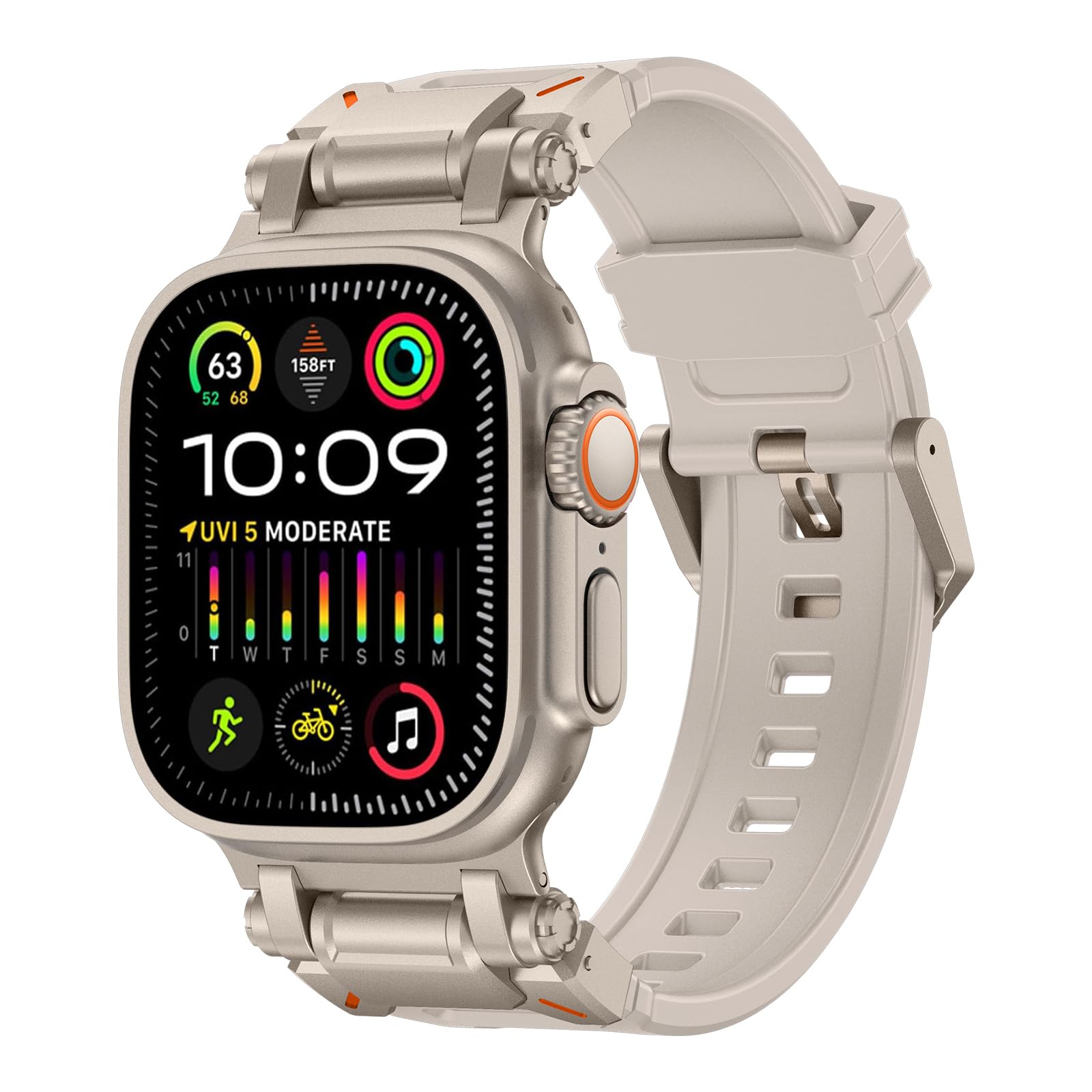 [GLILAVOX] 2024新登場 アップルウォッチ バンド Compatible with ultra2/ultra 49mm Series 10/9/8/7/SE2/SE/6/5/4/3/2/1 46mm/45mm/44mm/42mm アップルウォッチ バンド スポーツ 防水 TPU 柔らかい アップルウォッチ ベルト