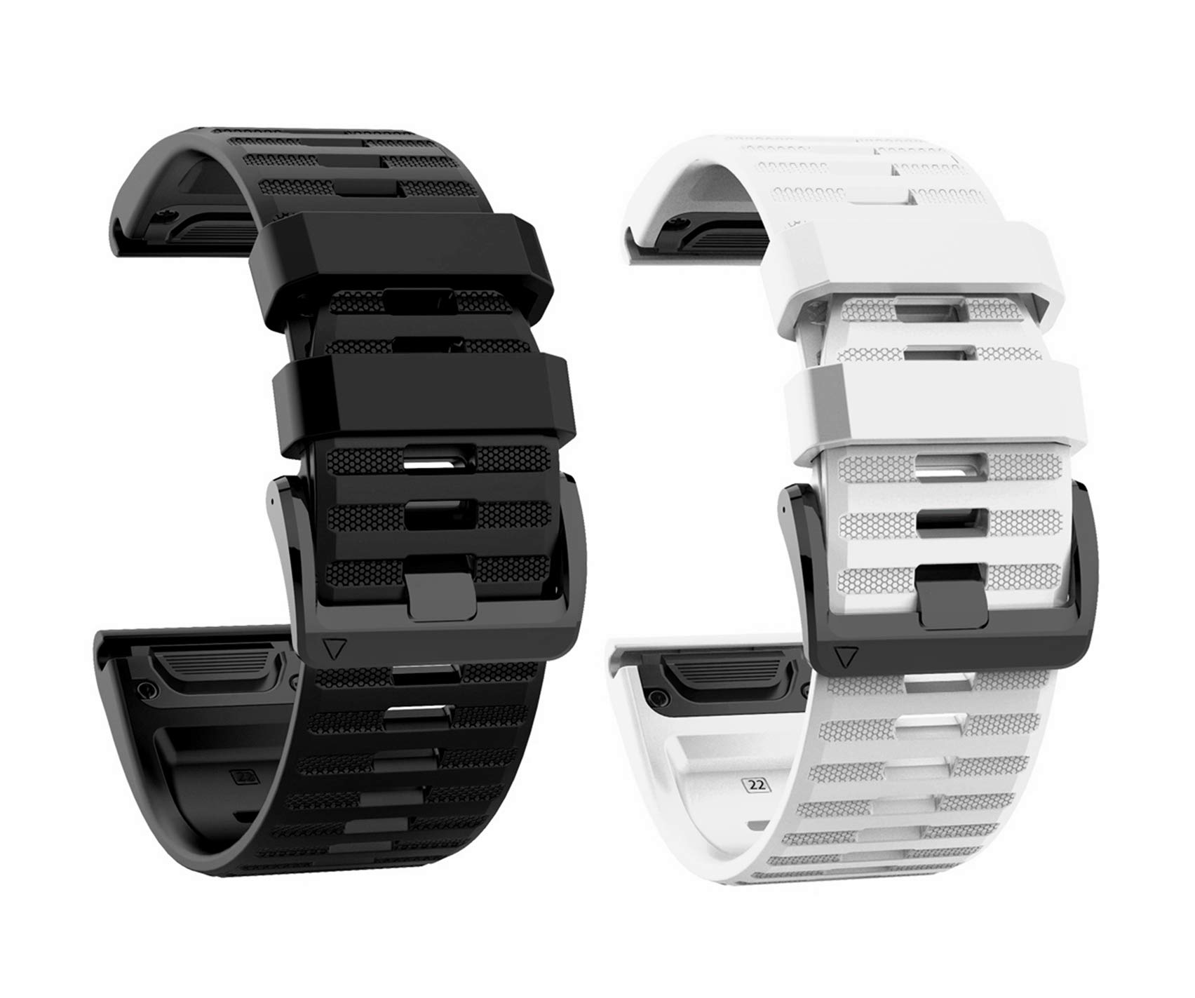 GARMIN(ガーミン) Approach S70 47粍/S62用 ダンス楽隊 2色仕掛ける 取り替えっこダンス楽隊 胴締め ケイ素樹脂 運動競技ダンス楽隊 佩び物 (黒いこと+白いこと)