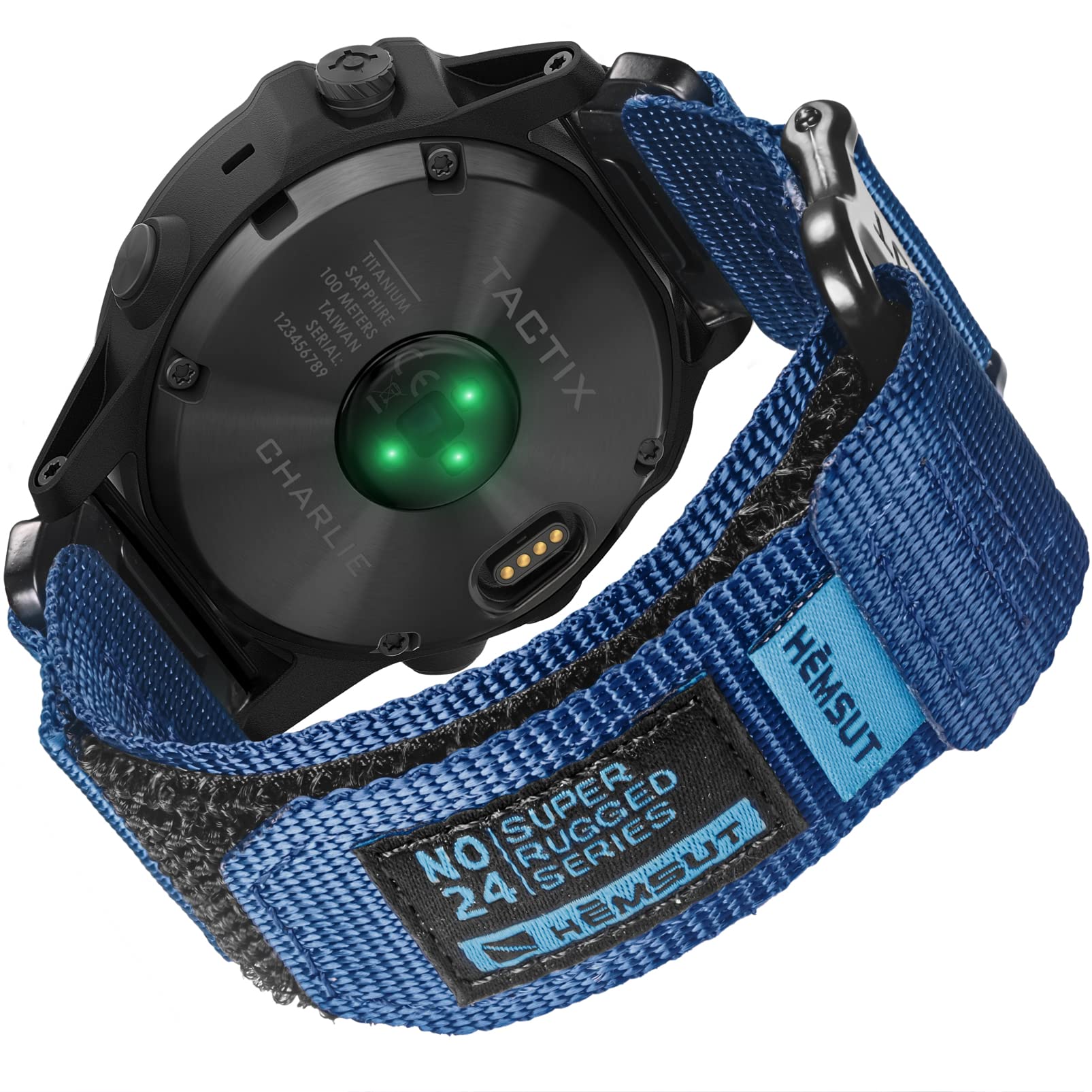 GARMIN ガーミンベルト 22MMナイロンスポーツバンド Garmin Fenix 7 Solar / Fenix 7 Sapphire Solar / EPIX 2 / Fenix 5 / Fenix 5 Plus / Instinct / MARQ Expedition / Athlete / Driverなどに対応 アップグレードされたコネクタ