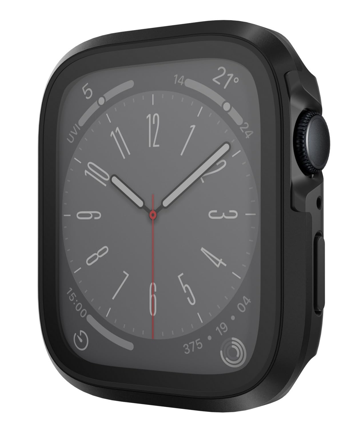 【SwitchEasy】 Apple Watch 9/8/7 対応 ケース フィルム 一体型 耐衝撃 薄型 軽量 アルミ 金属 保護 カバー 保護フィルム [ AppleWatch Series 9 8 7 アップルウォッチ 45mm 対応 ] Modern Hybrid Case ミッドナイト｜T.M.Bストア