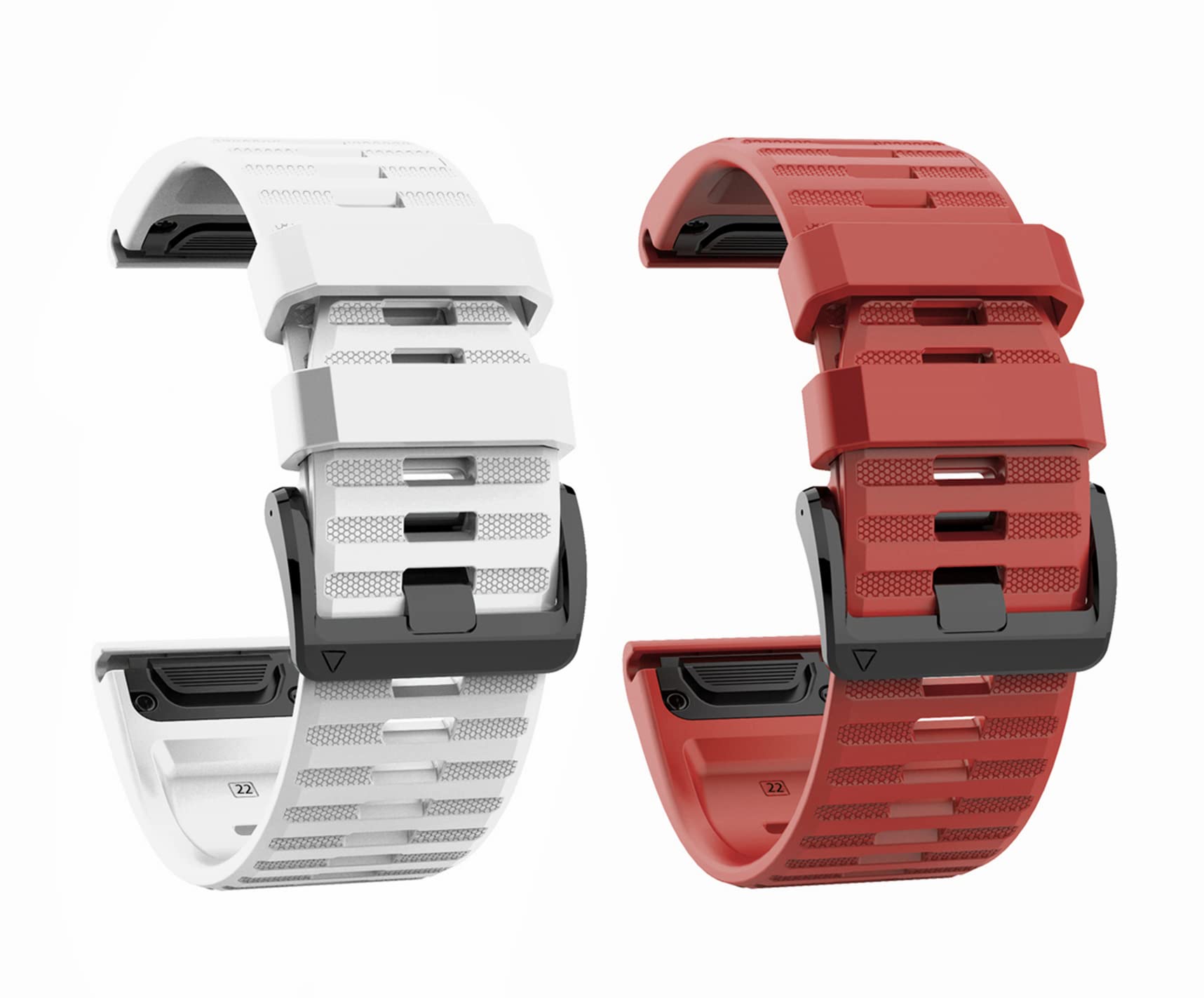 GARMIN(ガーミン) Approach S70 47粍/S62用 ダンス楽隊 2色仕掛ける 取り替えっこダンス楽隊 胴締め ケイ素樹脂 運動競技ダンス楽隊 佩び物 (白いこと+赤いこと)