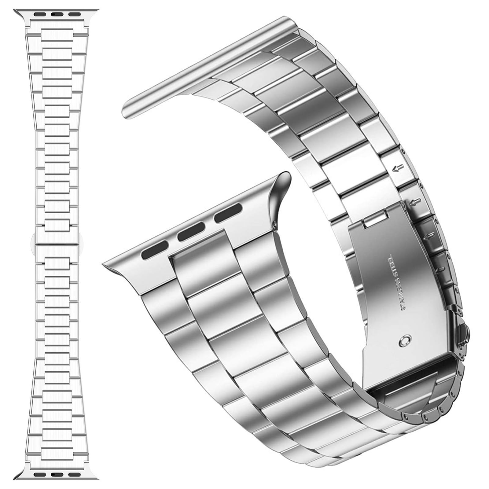 GYOKUYU「チタン金属バンド」コンパチブルApple Watch Ultra/Ultra 2/10/9/8/7/6/5/4/3/2/1 バンド チタン アップルウォッチ 9交換バンド チタニウム金属 調節可能 軽量 金属ベルト ビジネス風 高級 交換用