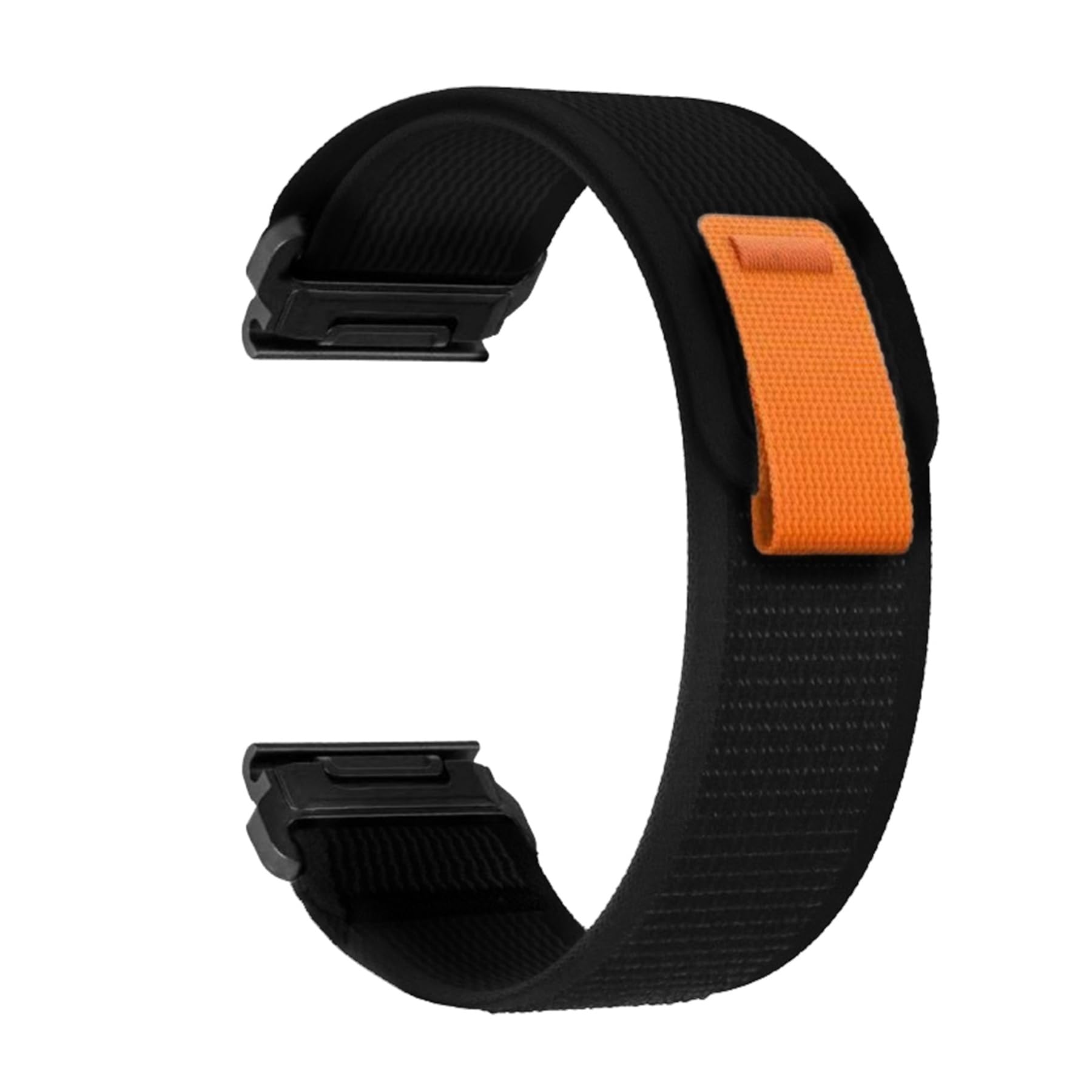 QuickFit 22mm バンド ガーミン epix Pro 47mm / Fenix 7 / Fenix 6 / Fenix 5 対応 交換バンド, スポーツバンド ベルクロデザイン サイズ調節可能 ナイロン製 弾力性 軽量柔らかい Garmin Approach S62/S60 用 (ブラ