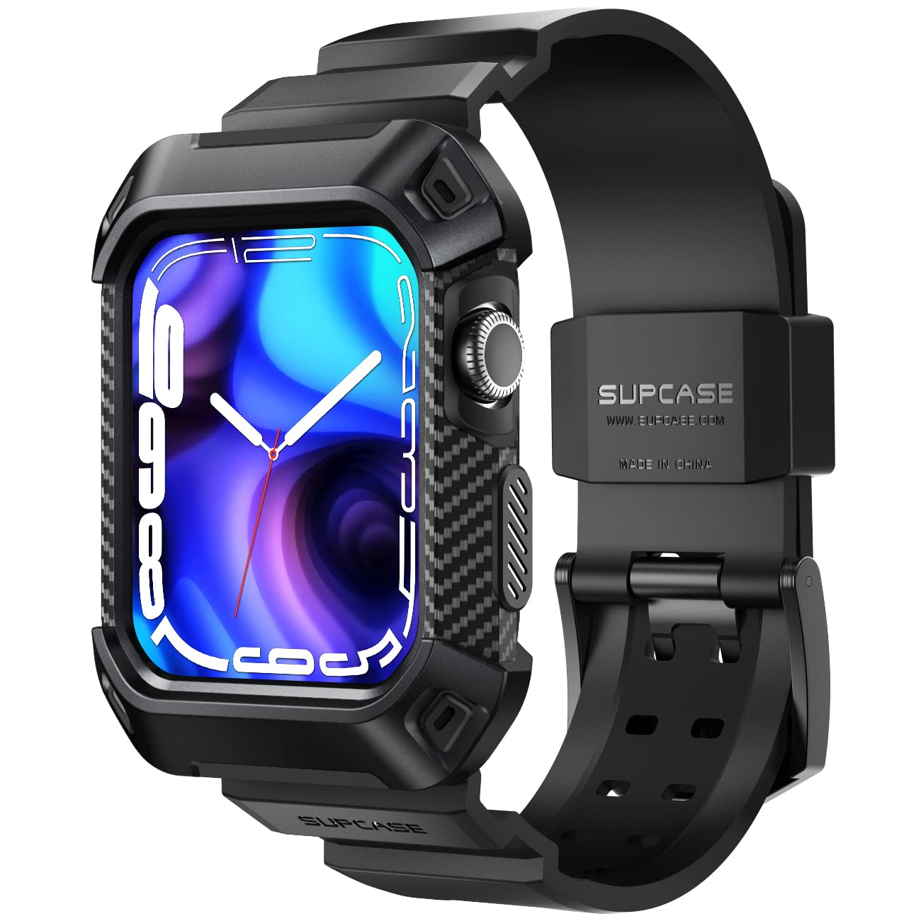 Apple Watch Series 7 45mm/44mm ケース 保護カバー バンド 衝撃吸収 アップルウォッチ シリーズ Apple Watch 7/6/SE/5/4 44mm/45mm兼用 ブラック｜T.M.Bストア