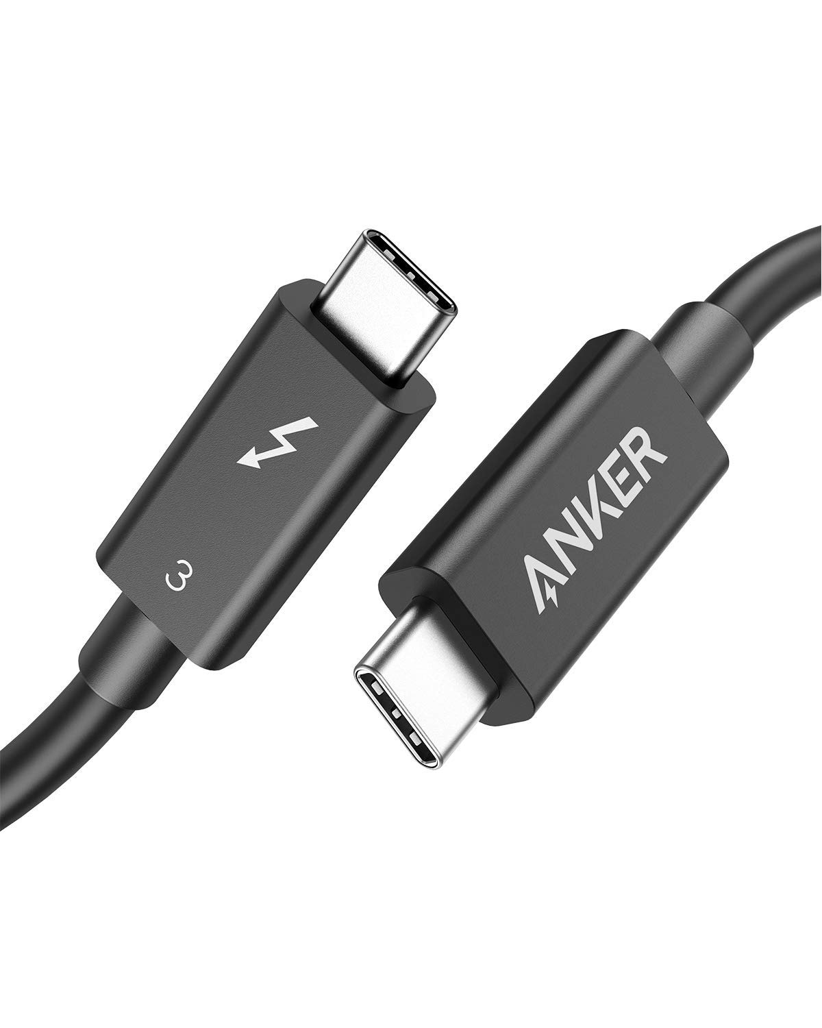 Anker USB-C & USB-C Thunderbolt 3 ケーブル (0.7m ブラック)【100W出力 / 40Gbps / 高速データ転送 / 4K対応 / 5K対応】iPhone 16 / 15 MacBook iPad Pro/Air 他対応