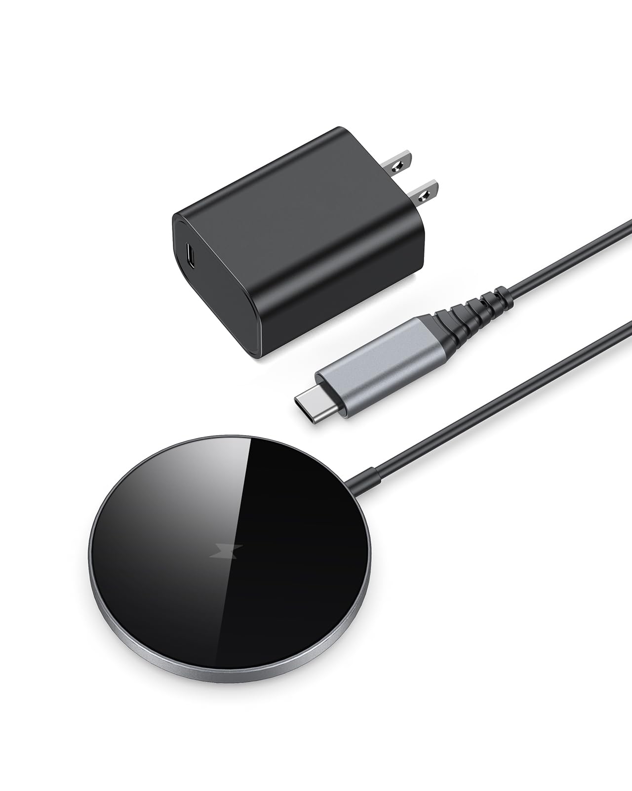 【最新熱対応技術搭載】NANAMI マグネット式 ワイヤレス充電器 (20W出力のUSB-Cアダプター付属) - N52磁石採用 超薄型 MagSafe 充電器 iPhone 16/15/14/13/12 全シリーズ AirPods 4/Pro(第二世代)/ 第三世代 く