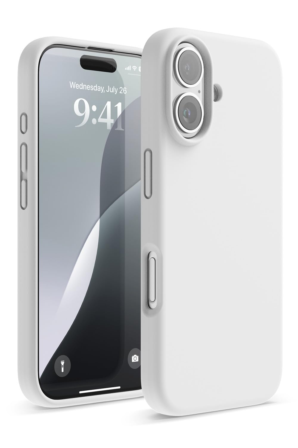 【elago】 iPhone 16 対応 ケース シリコン 耐衝撃 スマホケース 指紋 防止 サラサラ シリコンケース [ iPhone16 アイフォン 16 対応 携帯ケース ] iPhone 16 Case SILICONE CASE ホワイト