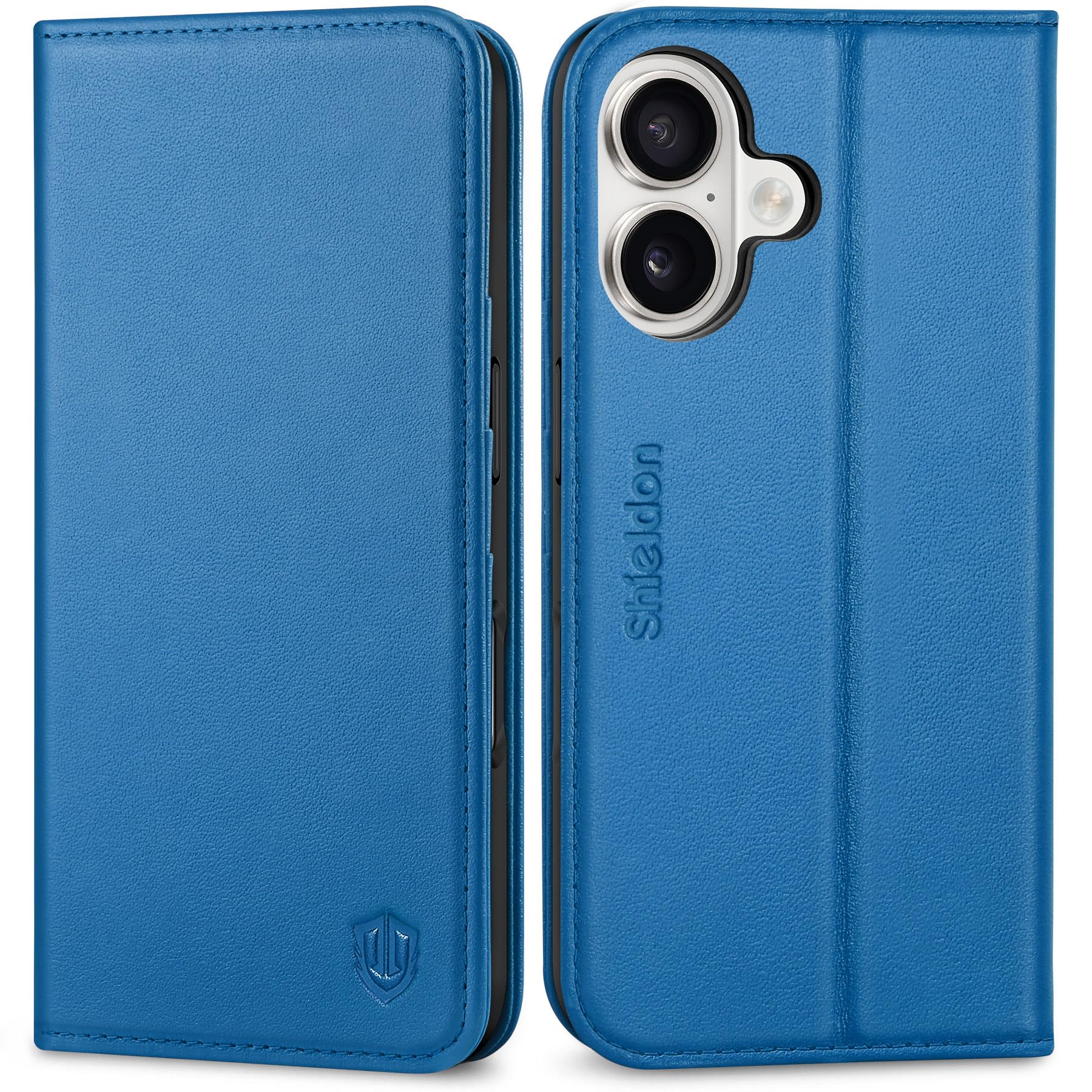 SHIELDON iPhone 16 対応ケース 手帳型 本革 あいふぉん16対応 スマホカバー カード収納 横置きスタンド機能 マグネット内蔵 TPU素材 衝撃吸収 [RFIDブロッキング] 全面保護 アイホン 16 対応 スマホ｜T.M.Bストア