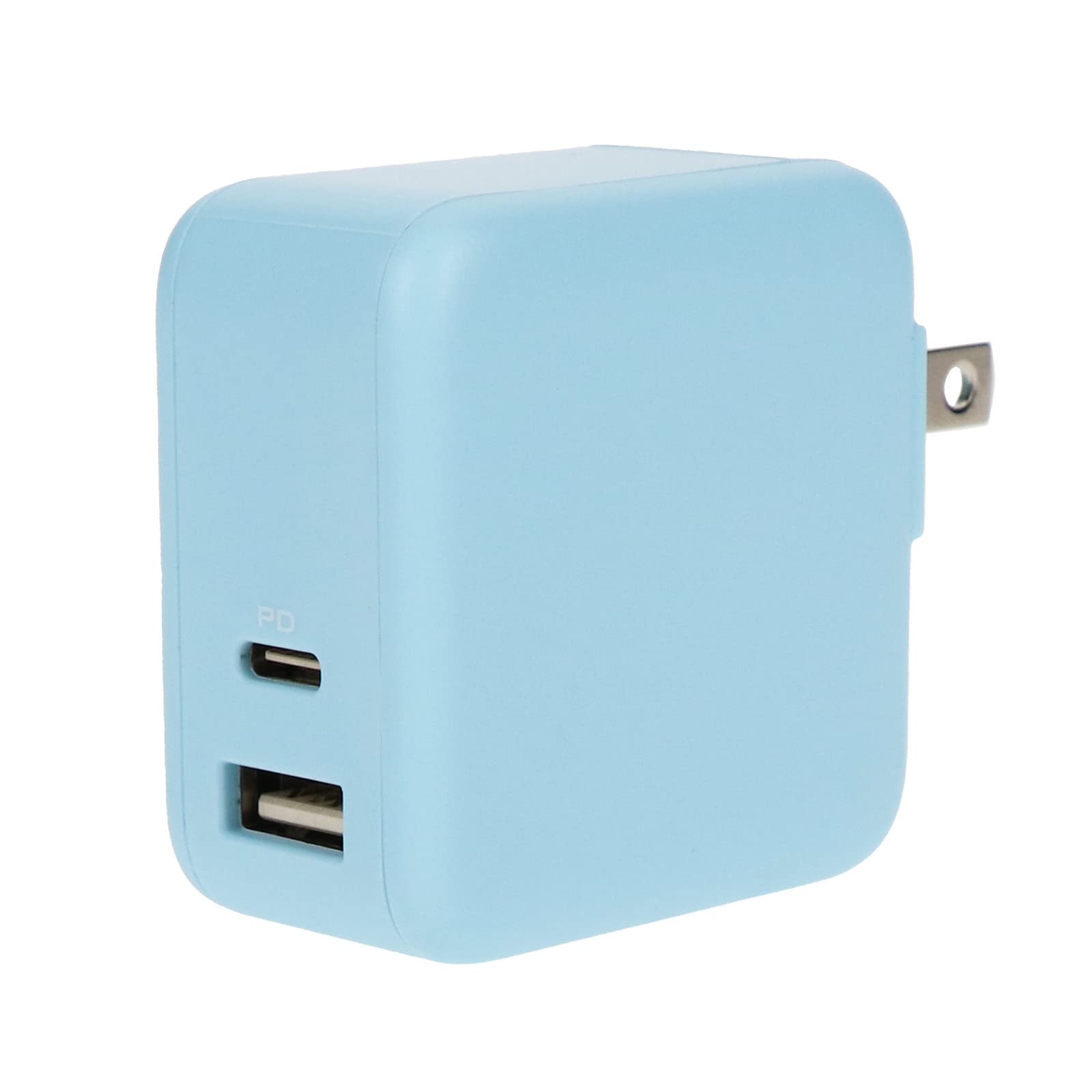 MOTTERU (モッテル) PD65W相応う PPS判定基準相応う USB-C×1界面 USB-A×1界面 軽さ 小型 足し加える最高限度63W AC申し受ける器 iPhone16黒色火薬青色 MOT-ACPD65WU1-BL (PD相応う万覚え帳マイコン/Windows パソコン/MacBook/iPhone/iPad/Apple Watch/各
