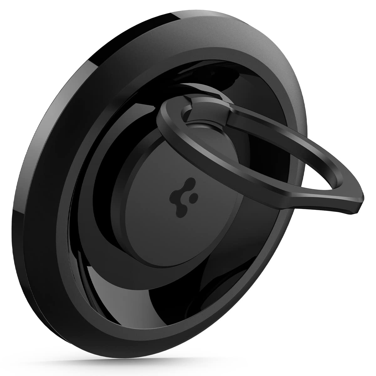 Spigen O-Mag Ring (MagFit) 磁気電話を掛ける保持者手持ち部分 MagSafe用 (iPhone 16 Pro Max, 16 Pro, 16 Plus, 16, 15, 14, 13, 12 続きもの) - 黒いこと