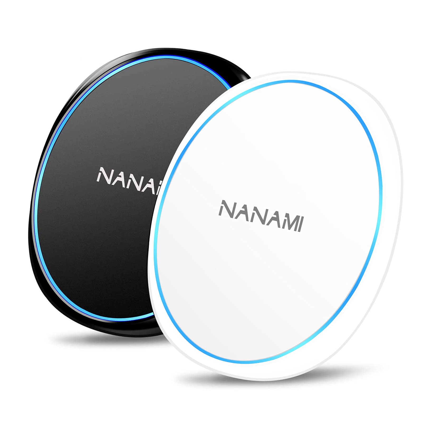 NANAMI 無線電話申し受ける器 2台仕掛ける 置くだけ申し受ける器 10W/7.5W iPhone 16/15/14/13/12 (Pro/Pro Max/Mini) SE第二時人/11Pro/Xs (Max)/XR/8(Plus) Galaxy S24/S23/S22(Ultra)/S21/S20 AirPods 4/Pro Xperia Qi機種相応う 新やって行く箇条 ハ ケース・カバー-スマートフォン・タブレット