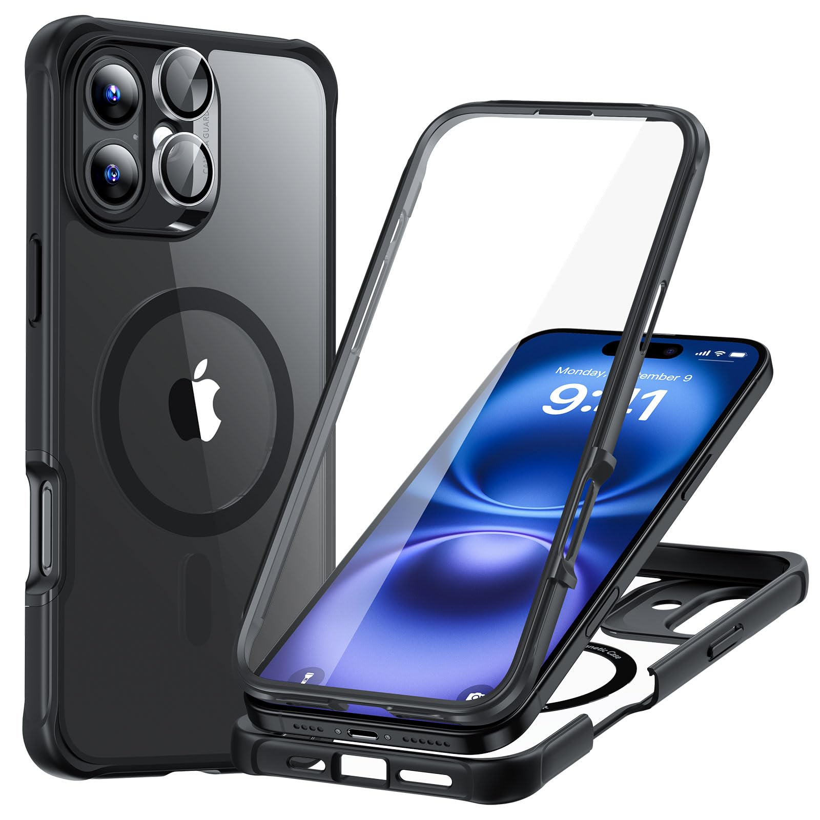 【全面耐衝撃・Magsafe相応う】 ESR iPhone 16 Plus 入れもの 360°全面保護すること いphone16plus入れもの magsafe 軍用標準尺度保護すること 個別水晶体保護すること写真フィルム1仕掛ける iphone16plus 入れもの iphone16足し加える 用マグネットスマホケー