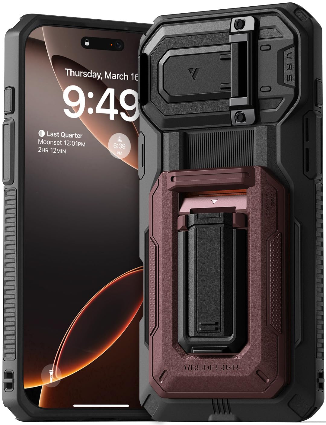 【VRS】 iPhone 16 Pro Max 対応 ケース 耐衝撃 カード 収納 スタンド ストラップホール 付 スマホケース カメラ カバー 付 携帯ケース [ iPhone16ProMax アイフォン 16 プロマックス 対応 ] D-Wallet Origin