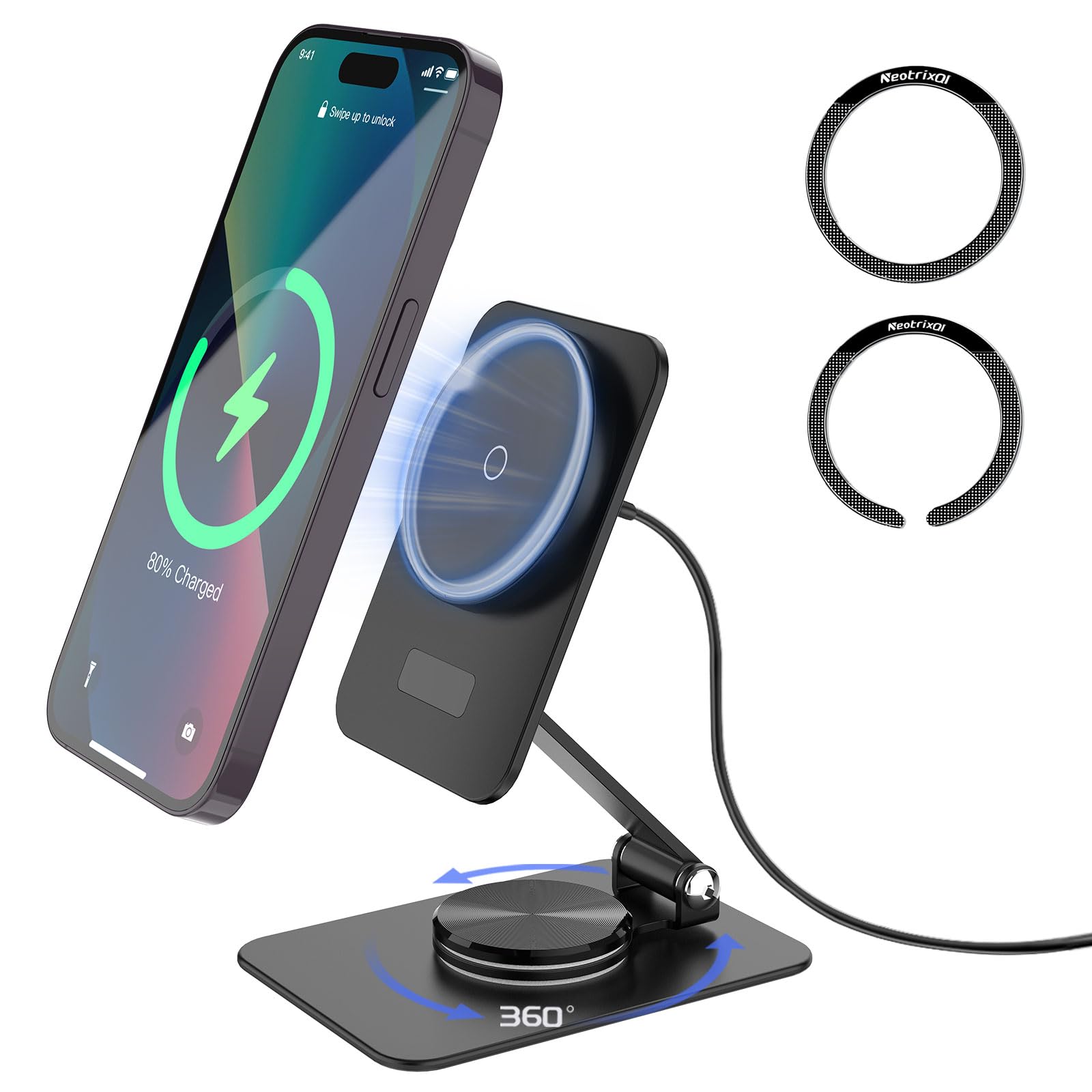 【楽天市場】NeotrixQI マグセーフ充電器 Mag Safe充電器 アルミニウムスタンド、 Mag-safe スタンド iPhone16 ...