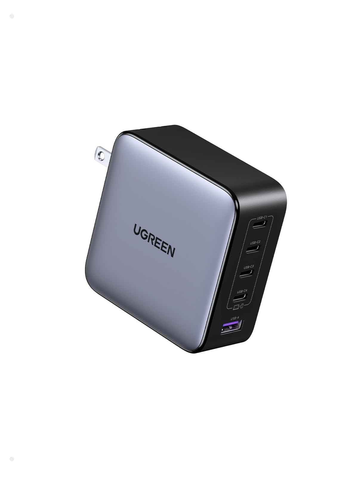 UGREEN Nexode 申し受ける器 100W 5界面積み上げる iphone16相応う 印字機C 手っとり早い申し受ける器 USB-C×4\u0026USB-A×1 PD3.0GaNInfinity 窒化ガリウム PPS判定基準相応う 折り畳み式 軽さ iPhone続きもの Android Galaxy Macbook iPad向け 万覚え帳マイコン 余分の物