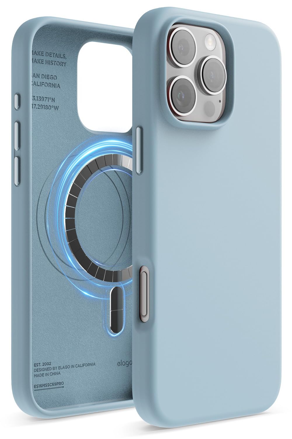 【elago】 iPhone 16 Pro Max 対応 ケース MagSafe 対応 シリコン 耐衝撃 スマホケース 指紋 防止 サラサラ マグセーフ シリコンケース [ iPhone16ProMax アイフォン 16 プロマックス 対応 ] MAGNETIC SILICONE CASE