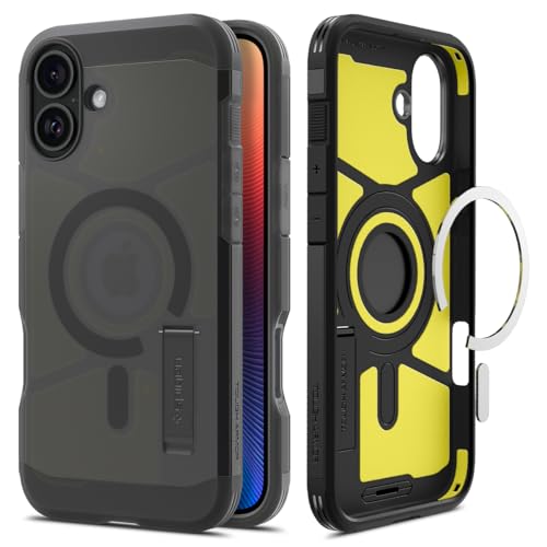 Spigen iPhone 16 ケース MagSafe対応 耐衝撃 マット 2重構造 米軍MIL規格 タフ・アーマー（AI）・マグフィット ACS08515 (フロスト・ブラック) 8,738円