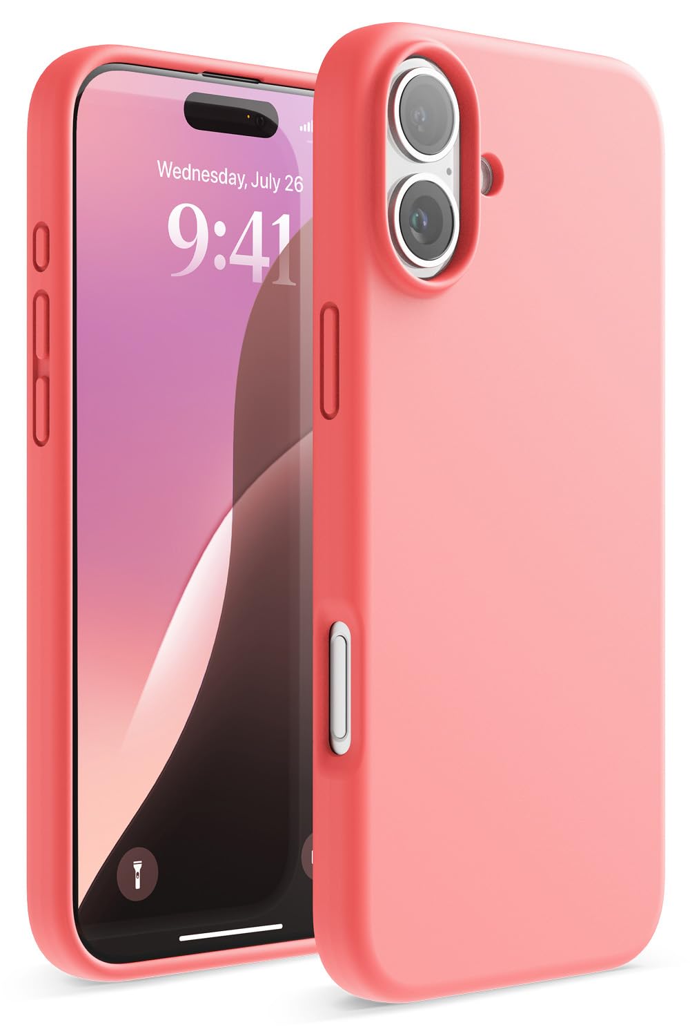 【elago】 iPhone 16 Plus 対応 ケース シリコン 耐衝撃 スマホケース 指紋 防止 サラサラ シリコンケース [ iPhone16Plus アイフォン 16 プラス 対応 携帯ケース ] iPhone 16Plus Case SILICONE CASE ピンク