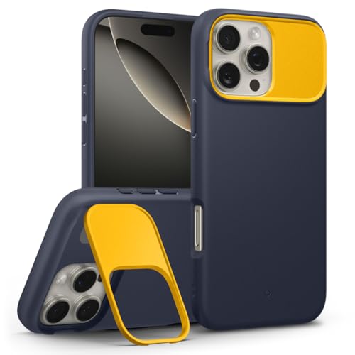 Caseology iPhone 16 Pro Max 対応ケース MagSafe 【カメラ保護・メタルキックスタンド】 米軍MIL規格 耐衝撃 落下防止 ストラップホール ワイヤレス充電対応 マグセーフ対応 iPhone 16 Pro Max カバー ナノ