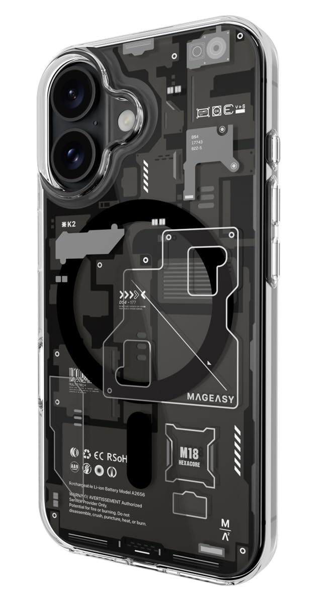【MagEasy】 iPhone 16 相応う 入れもの MagSafe 相応う せつ然たる オシャレ 挿し画 機械類 内部的社会システム 柄 耐衝撃 スマホケース かっこ良い マグセーフ スマホカバー [ iPhone16 アイフォン 16 相応う 持っていく入れもの ] iPhone スマートフォン・タブレット-スマートフォン・携帯電話アクセサリー