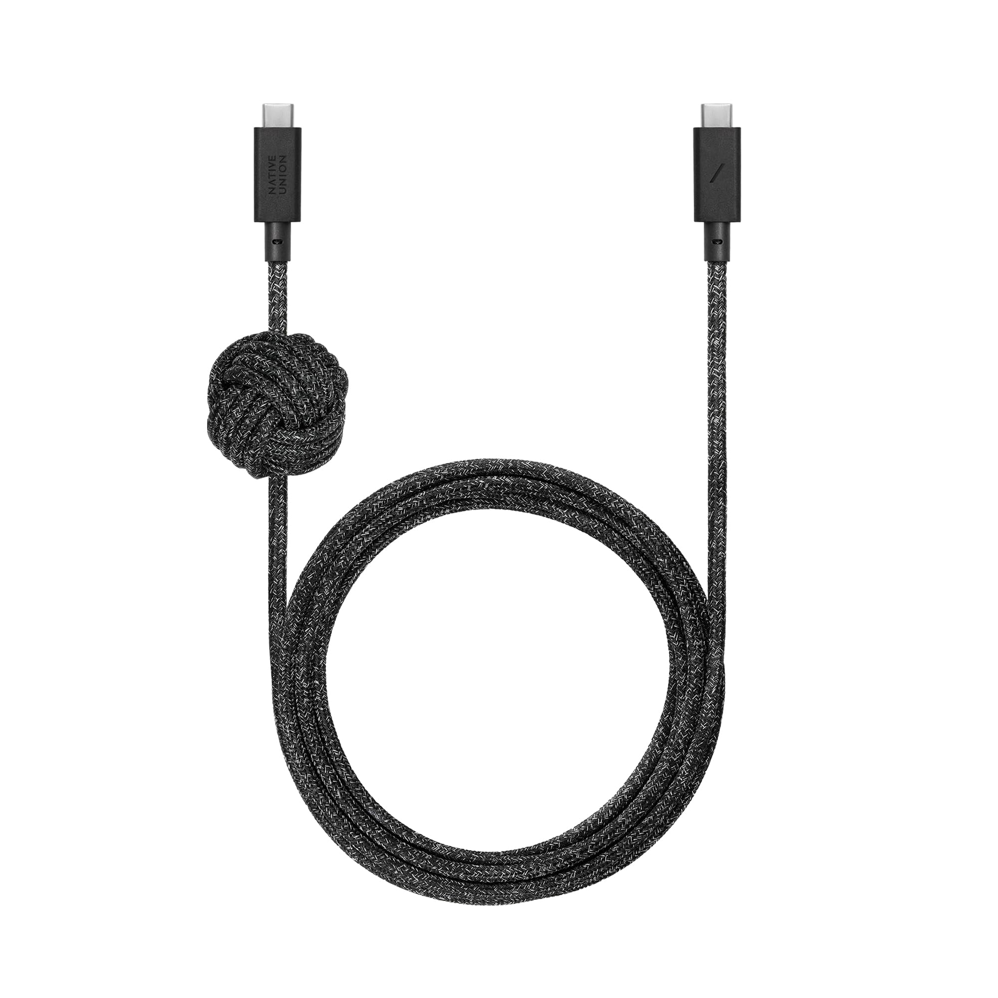 Native Union Anchor Cable 240W – 10フィートの補強された編み込みUSB-CからUSB-C Power Delivery 3.1充電ケーブル、ウェイト付き結び目付き – iPhone 15、15 Pro Max、MacBook Pro 14"/16" M3、Air 15" M3用(コスモス)|T.M.Bストア